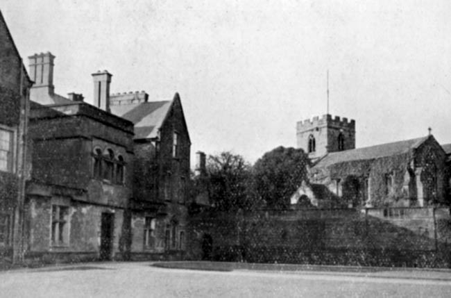 Annesley Hall and church in the 1930s. 