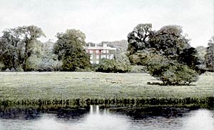 Babworth Hall from the lake, c.1905. 