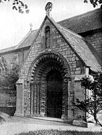 North porch of Balderton church, c.1911.