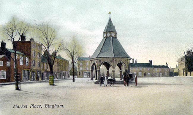 The Market Place, Bingham, c.1910. 