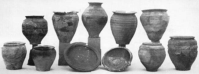 PLATE VI. Pottery of Claudian well.
