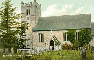 Bleasby church, c.1905. 