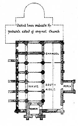 Plan of the Church of St Mary and St Martin, Blyth.