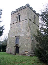 Tower of Bramcote old church. 