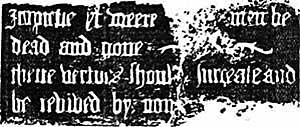 Rubbing of text on Hanley monument