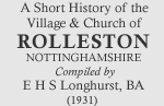 A Short History of the Village & Church of ROLLESTON