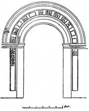 Drawing of arch
