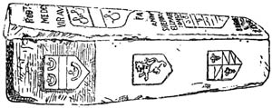 Sketch of Dr Thoroton's coffin, c.1900. 