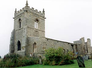 The old church undergoing restoration in 2003. 