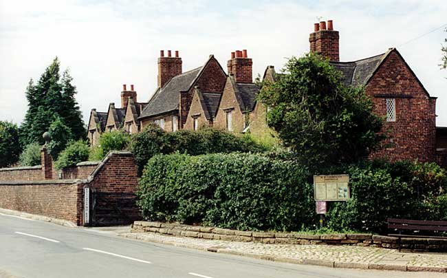 The Willoughby Almshouses date from 1685, Cossall (photo: A Nicholson, 2003).