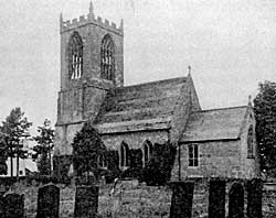 St Oswald's church, Dunham-on-Trent, in the 1920s.