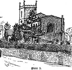 East Bridgford Church from 1778 to 1860. Sketch from an old photograph.