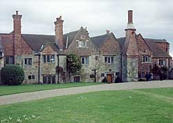 The 17th century gables of the west front of Felley Priory.