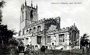 Gamston church, c.1905. 