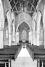 The interior of the church after the restoration in 1896.