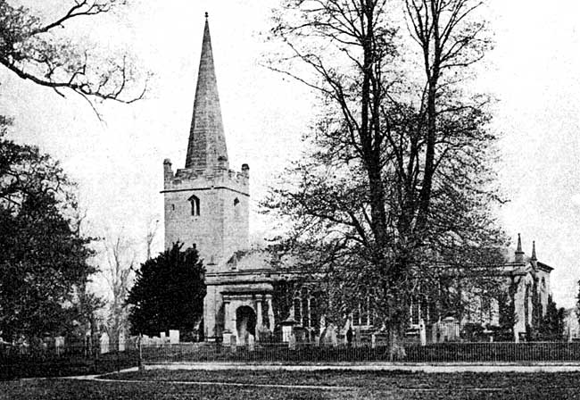 St Edmund's church, Holme Pierrepont (c. 1900).