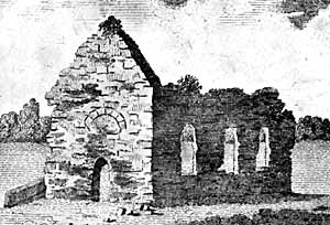 The ruins of Kimberley chapel, c.1790. 