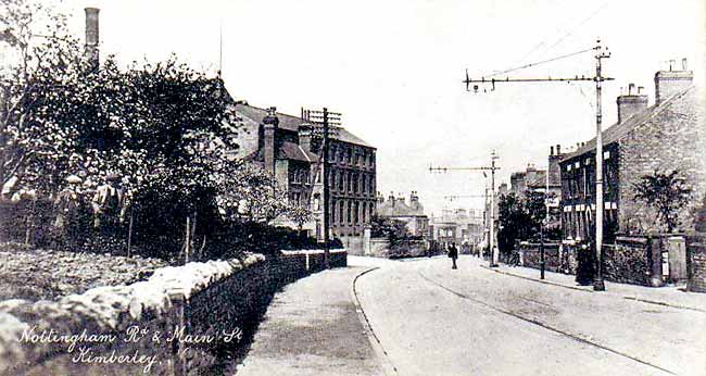 Nottingham Road and Main Street, Kimberley, c.1910. 