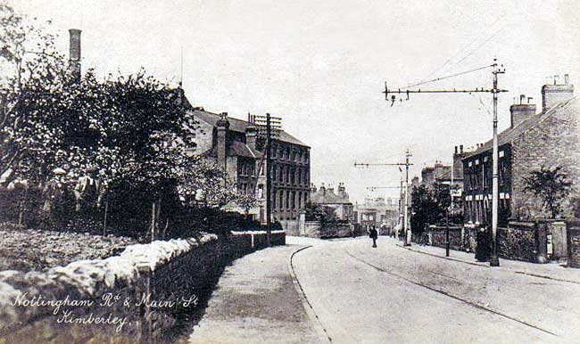 Nottingham Road and Main Street, Kimberley, c.1905.