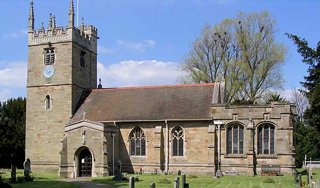 St Wilfrid's church, Kingston-on-soar, was rebuilt in 1900 (photo by A Nicholson, 2006). 