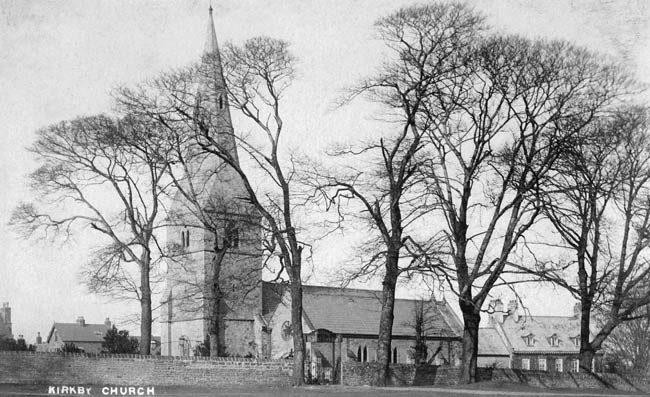 Kirkby parish church, c.1910.