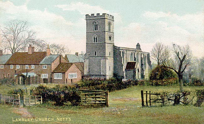 Lambley church, c.1905. 
