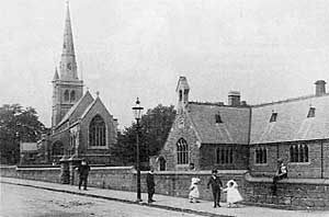 St Johns Church and school, c.1905. 