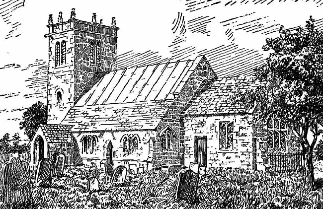 Skegby church in 1787. 
