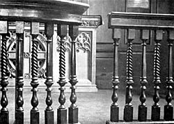 Fig. 8. Detail of the altar rails and altar datable to 1752.