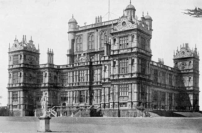 WOLLATON HALL Built in the year of the Spanish Armada (1588). Purchased with the Park of 744 acres, by the Nottingham Corporation in 1925.