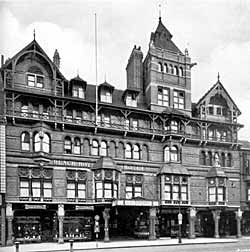 The Black Boy Hotel in the 1930s. This Nottingham landmark was demolished amidst much public oppposition and replaced with a dull store in the 1960s.