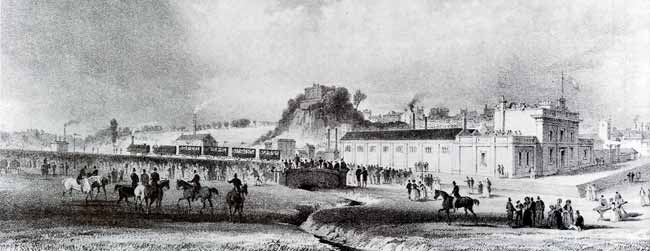 The first train leaves Nottingham for Derby, 30th May 1839.