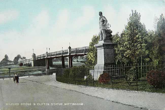 Wilford Bridge and the Clifton Statue, c.1905