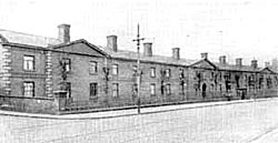 Burton Almshouses in the 1920s. They were demolished in the 1950s.