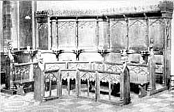 Ancient woodwork in Sneinton parish church