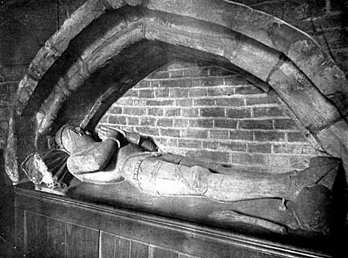 Tomb of Sir Robert Cokefield (1360), Nuthall church.