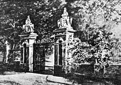 The entrance gates, Rufford Abbey.