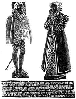 George Clifton and his wife, Dame Winifred, Clifton (1587).