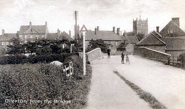 Ollerton from the bridge, c.1920.