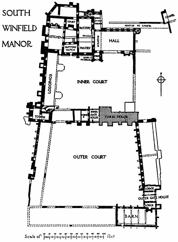 South Wingfield Manor plan
