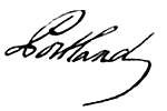 Signature of William Henry Cavendish-Bentinck, 3rd Duke of Portland
