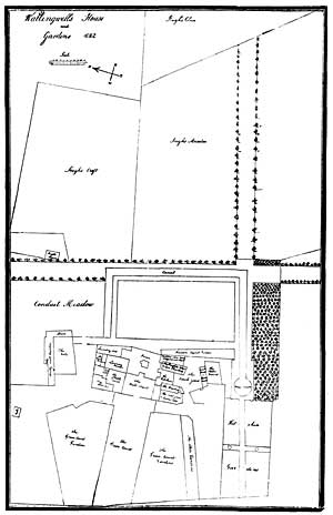 Plan of Wallingwells. House and gardens, 1682. 