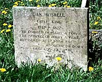 Dan Boswell's gravestone. 