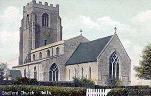Shelford church, c.1905. 