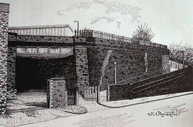 Remains of Manvers Street Station showing Cattle Ramp and Access Tunnel. 