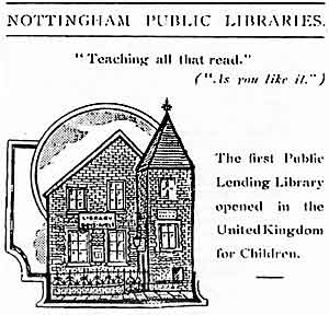 THE CHILDREN’S LIBRARY in Shakespeare Street, opened in 1883 with a donation from Samuel Morley.