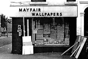 MAYFAIR WALLPAPERS, 114 Sneinton Dale, in August 1989.