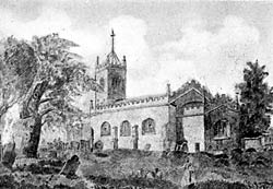 St. Stephen's church, Sneinton before its restoration in 1838.