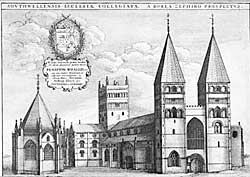 Southwell Minster in the 1670s.
