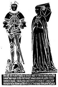 Sir Robert Strelley (d. 1487) and Lady Isabel Strelley (d. 1458).